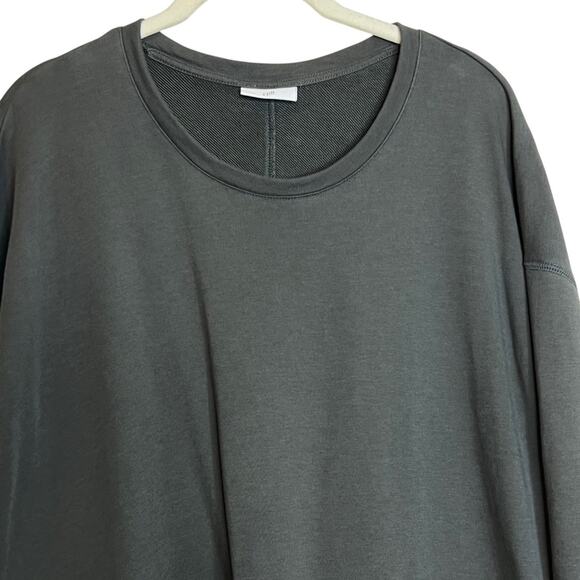 J Jill Womens Dress XL Gray French Terry Long Sleeve Sweatshirt Dress Pockets - Picture 2 of 7